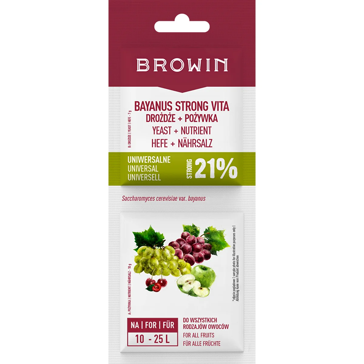Lievito Bayanus + nutriente - Universale - 21%, 17 g
