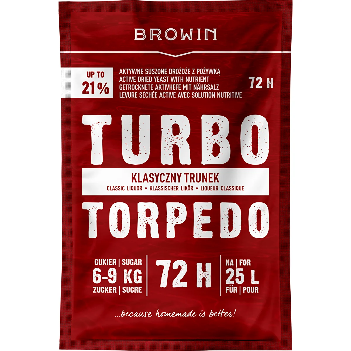 Lievito da distilleria Turbo Torpedo 72h 21% - 120 g
