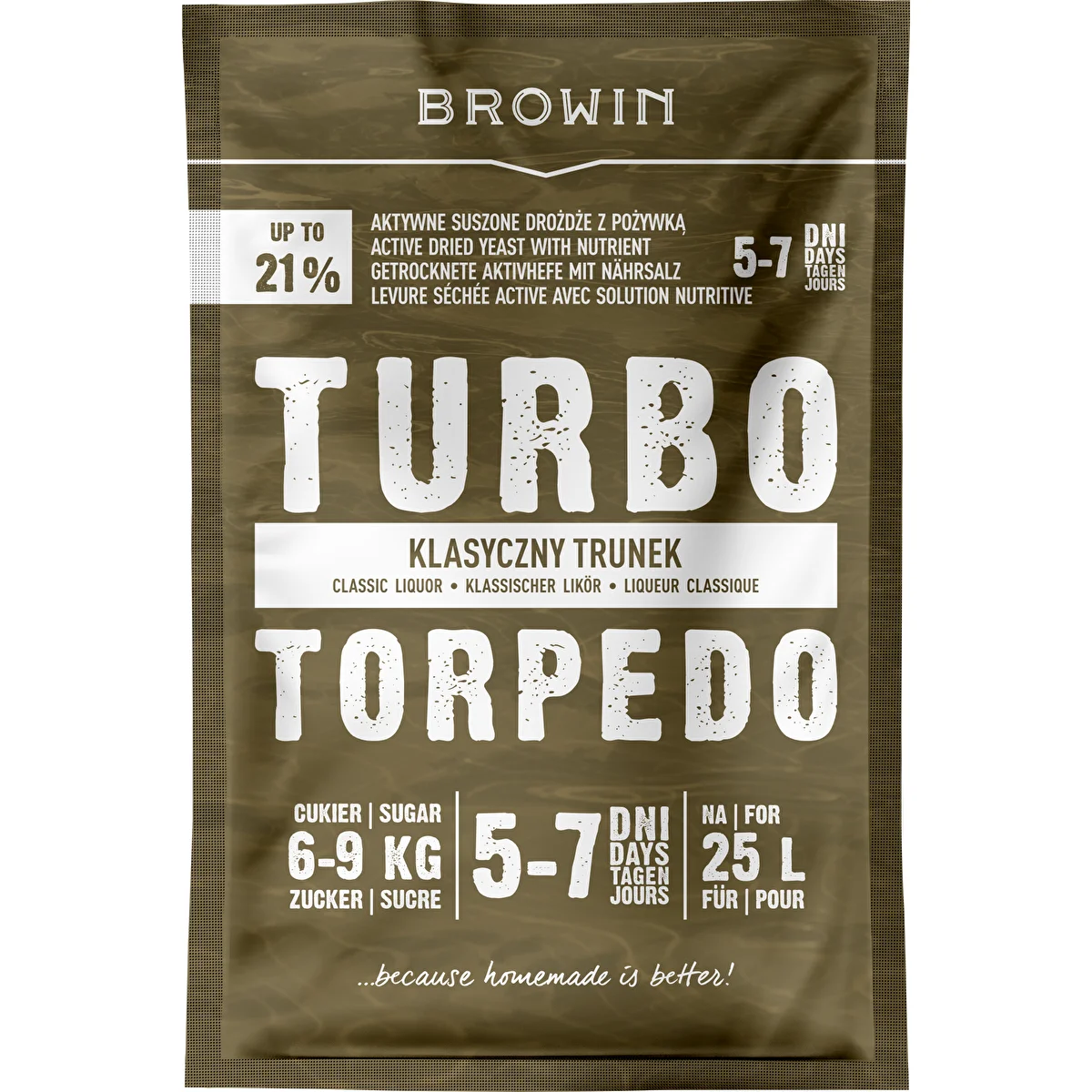 Lievito da distillazione Turbo Torpedo 5-7 giorni 21% 100 g