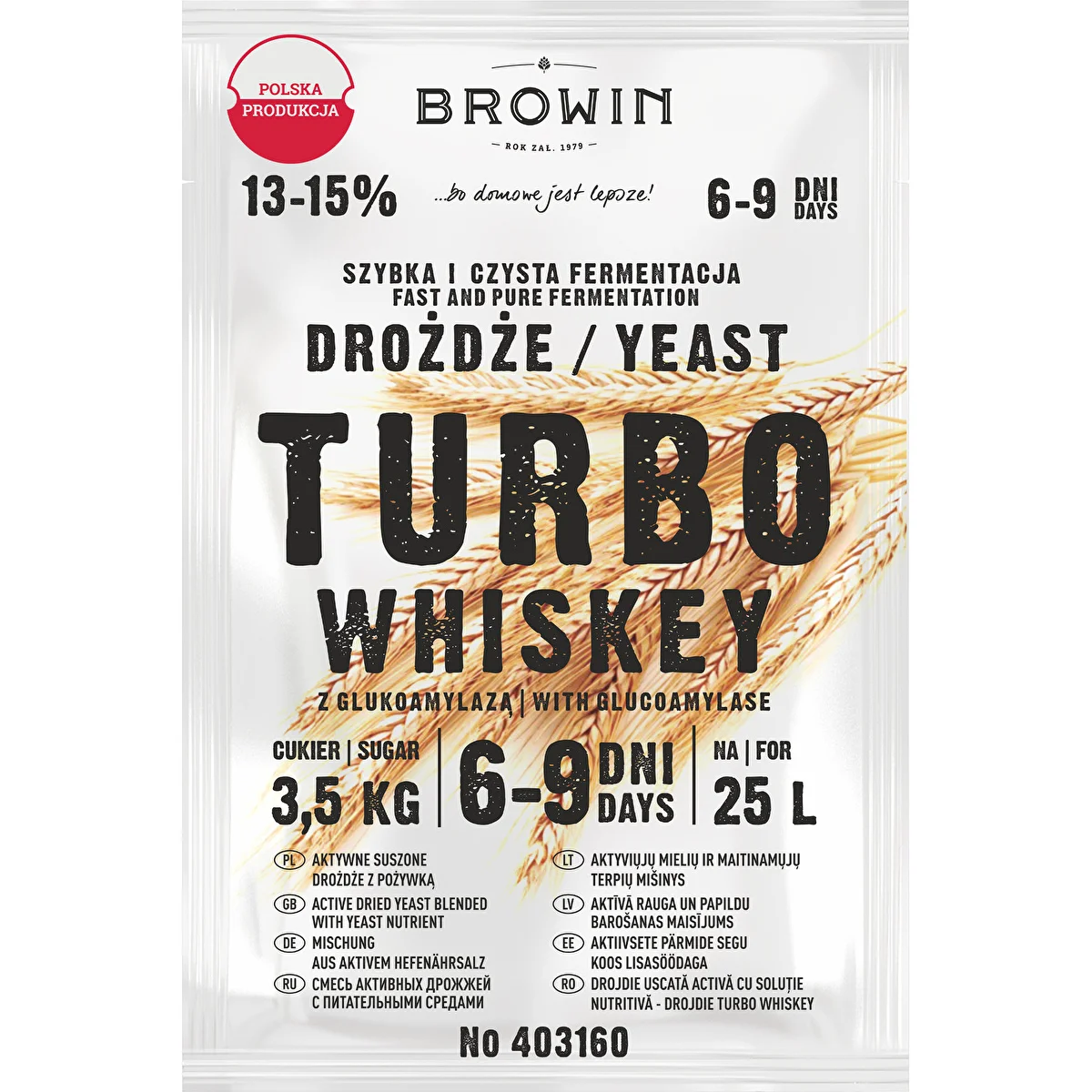 Lievito Turbo per Whiskey