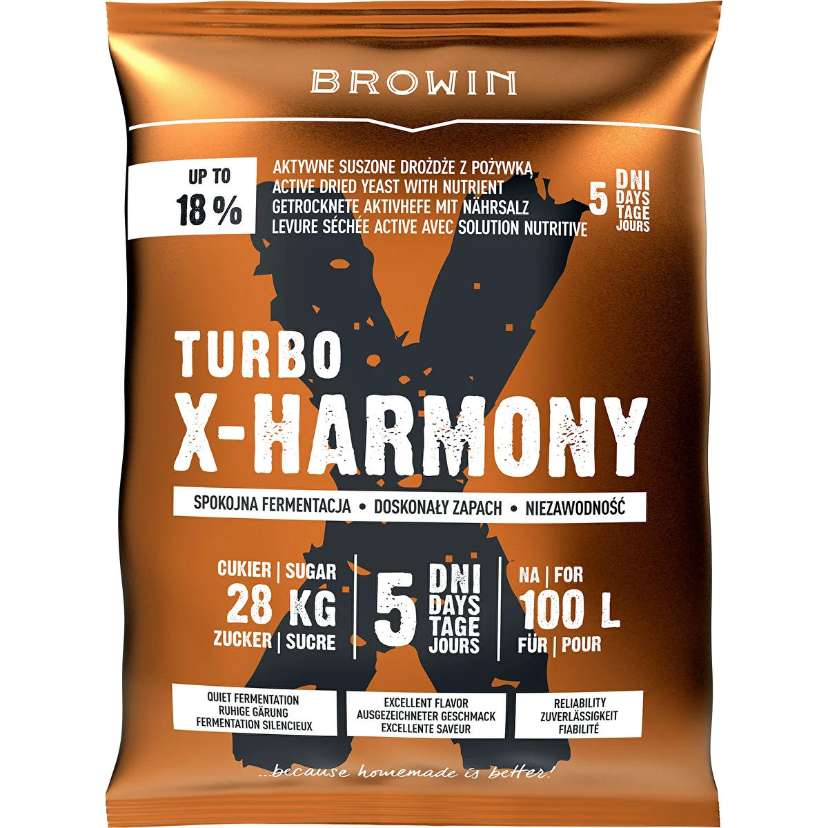 Lievito Turbo X-Harmony 18%, 100 L, 360 g
