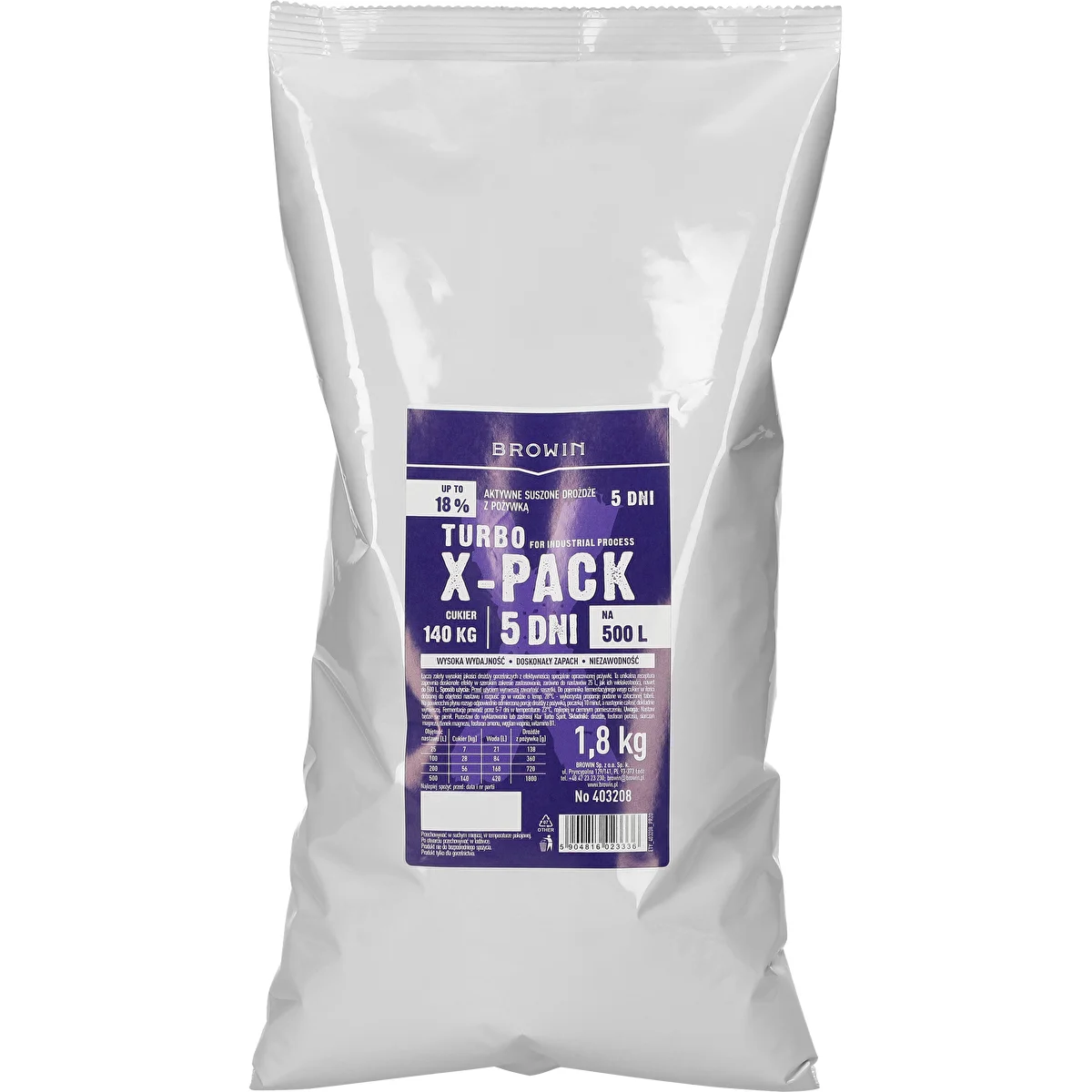 Lievito Turbo X-Pack 1,8 kg - professionale, per grandi volumi
