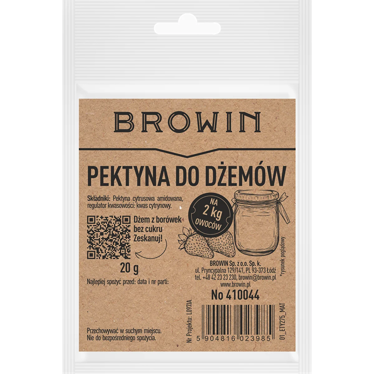 Pectina da agrumi amidata per confetture e gelatine, 20 g