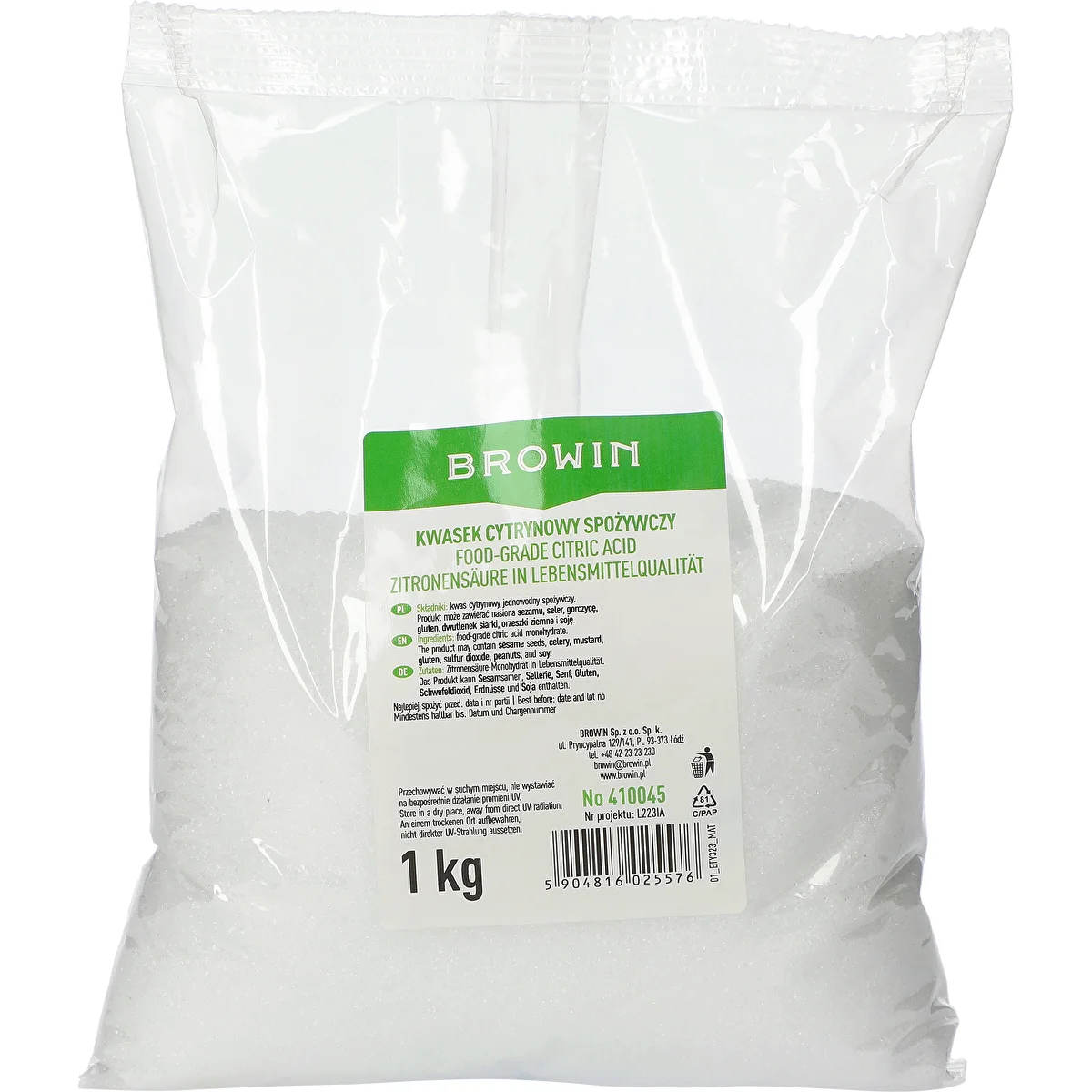 Acido citrico alimentare, 1 kg