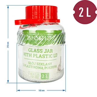 Vaso da 2 L con tappo in plastica – photo 2