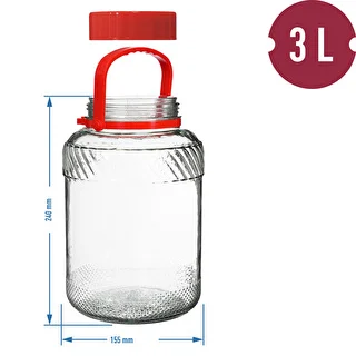 Vaso da 3 L con coperchio in plastica – photo 6