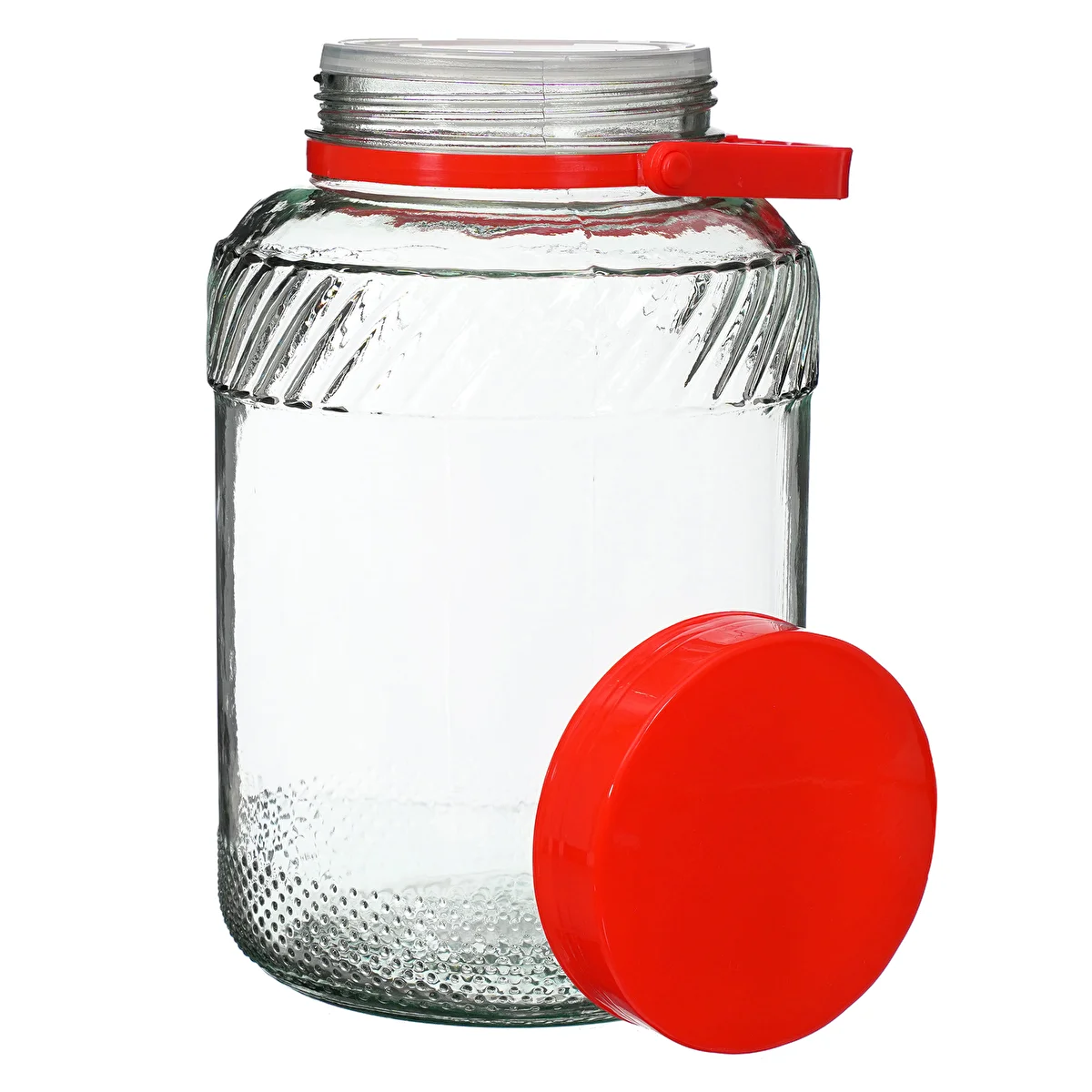 Vaso da 5 L con coperchio in plastica