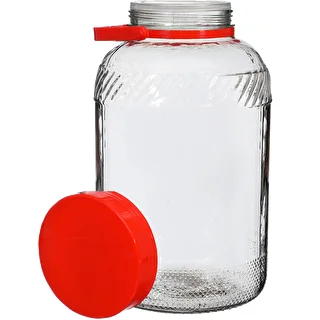 Vaso in vetro da 8 L con coperchio in plastica – photo 1