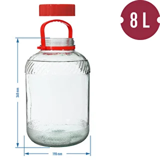Vaso in vetro da 8 L con coperchio in plastica – photo 6