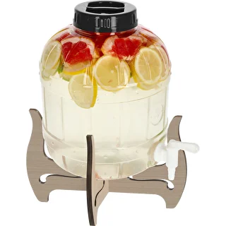 Barattolo infrangibile 8L con rubinetto e supporto in legno reversibile – photo 3