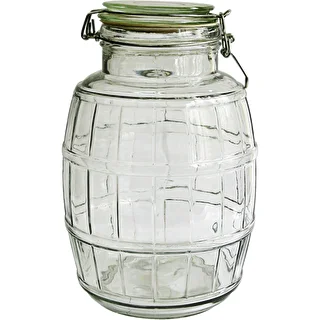 Vaso in vetro 2,1 L a botte con chiusura a clip