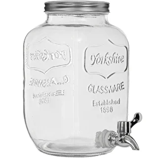 Dispenser per limonata con rubinetto - in vetro, 4 L