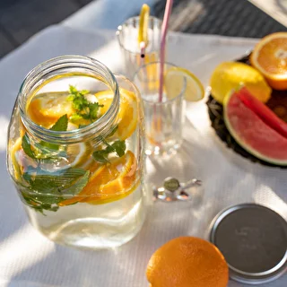 Dispenser per limonata con rubinetto - in vetro, 4 L – photo 8
