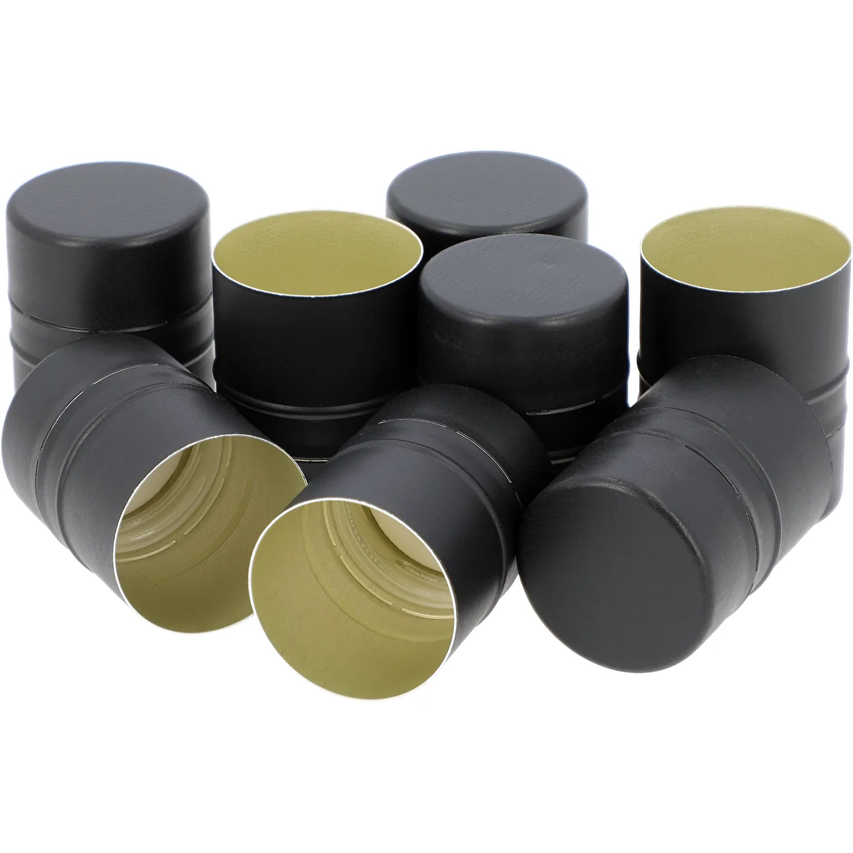 Tappo a vite per bottiglie fi28/38, nero, 8 pz.