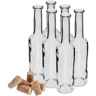 Bottiglie per liquori 350 ml (6 pezzi) + 6 tappi in sughero – photo 3