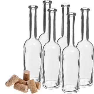 Set di 6 bottiglie per liquori 100 ml + 6 tappi in sughero – photo 3