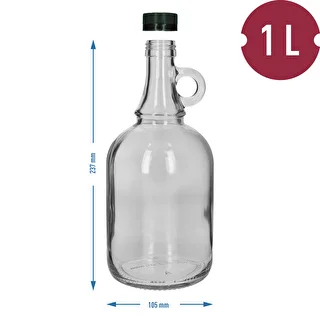 Bottiglia Gallone 1 L con tappo, senza impagliatura – photo 4