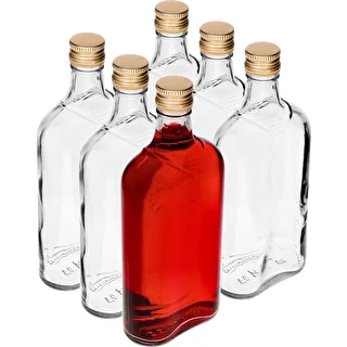 Bottiglia tipo fiaschetta 500 ml con tappo a vite, 6 pz. – photo 8