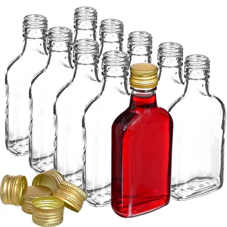 Bottiglia tipo fiaschetta per infusi e liquori con tappo a vite 200 ml – 10 pezzi – photo 2