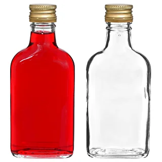 Bottiglia tipo fiaschetta per infusi e liquori con tappo a vite 200 ml – 10 pezzi – photo 5
