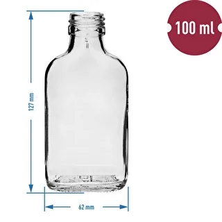 Bottiglia tipo fiaschetta per liquori 100 ml - 10 pezzi – photo 4