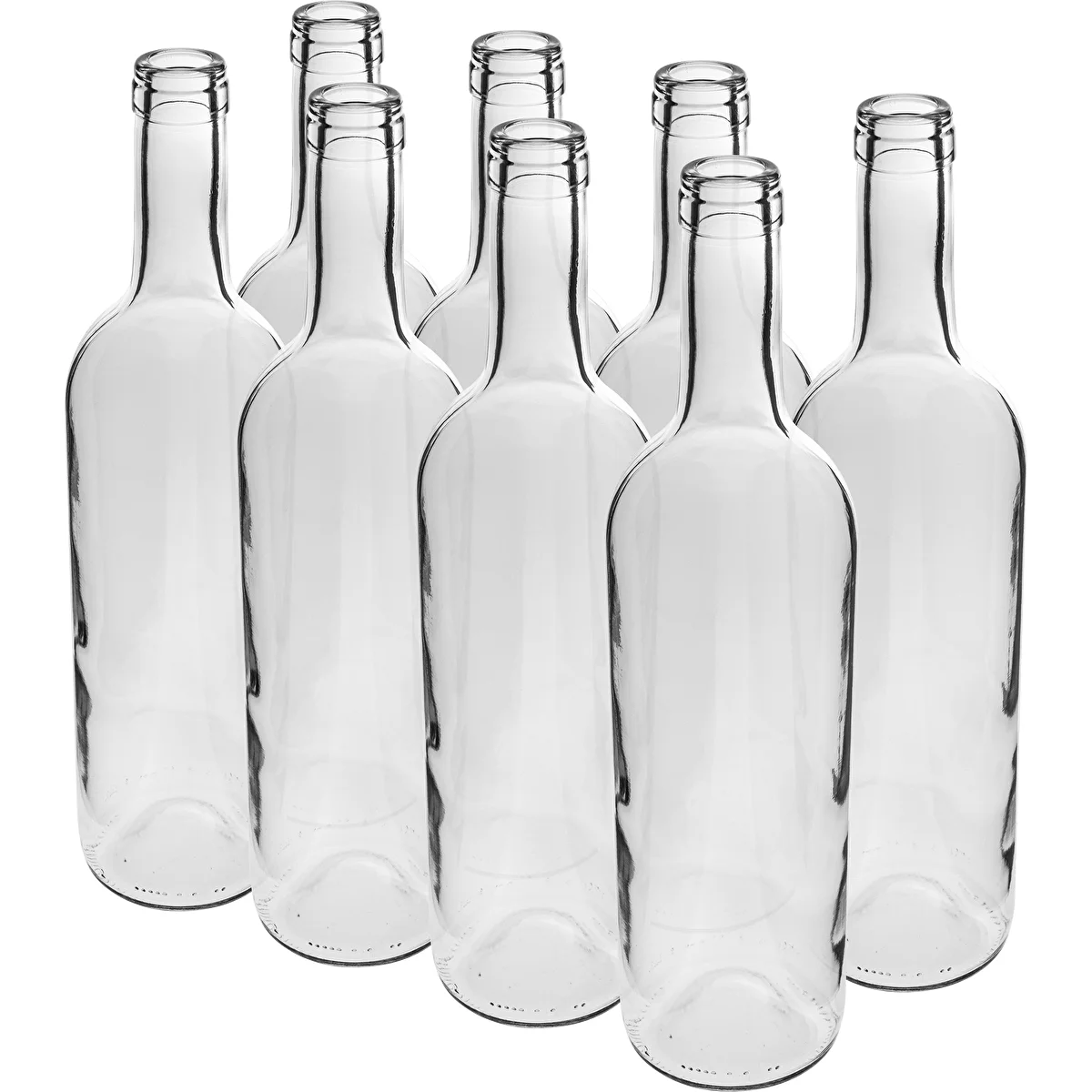 Bottiglia bianca per vino 0,75 L - confezione da 8 pz.