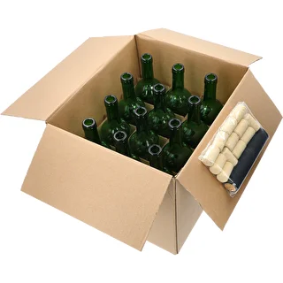 Bottiglia da vino 0,75 L con tappi e capsule termoretraibili - 12 pz – photo 1