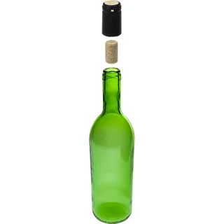 Bottiglia da vino 0,75 L con tappi e capsule termoretraibili - 12 pz – photo 5