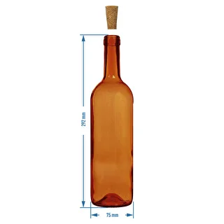 Bottiglia da vino 750 ml ambrata - confezione da 8 pz. – photo 6