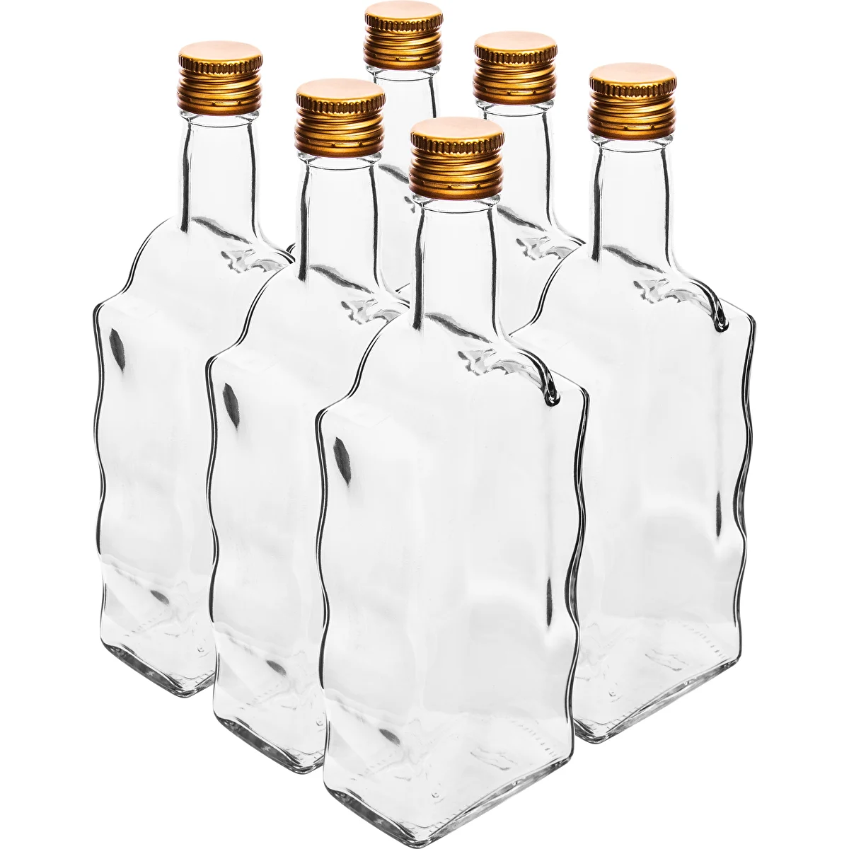 Bottiglia Klasztorna 500 ml, con tappo a vite, in vetro trasparente - 6 pz.