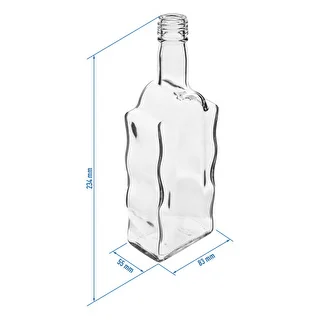 Bottiglia Klasztorna 500 ml, con tappo a vite, in vetro trasparente - 6 pz. – photo 4
