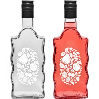 Bottiglia Klasztorna 500 ml con tappo a vite e stampa “Frutti” modello 1 – photo 3