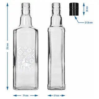 Bottiglia Tynktura, 500 ml con tappo - Renna natalizia – photo 5