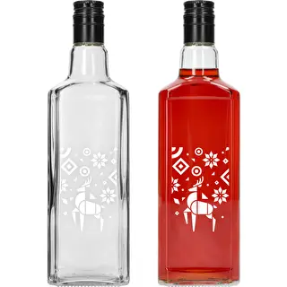 Bottiglia Tynktura, 500 ml con tappo - Renna natalizia – photo 2