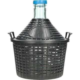 Damigiana da vino 5 L con cestello in plastica