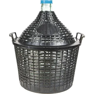 Damigiana in vetro 15 L con cestello in plastica