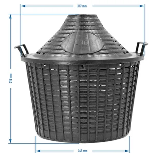 Damigiana da 10 L per vino con cestello in plastica – photo 6