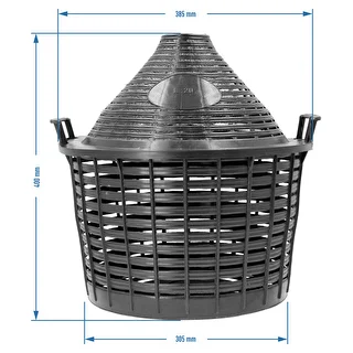 Damigiana in vetro da 20 L con cestello in plastica – photo 4