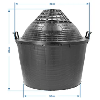 Damigiana da 34 L con cestello in plastica – photo 6