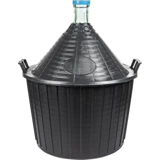Damigiana da 54 L con cestello in plastica