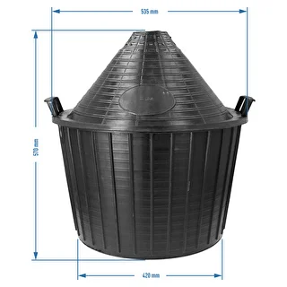 Damigiana da 54 L con cestello in plastica – photo 6