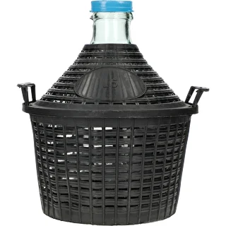 Damigiana per vino 5 L con cestello in plastica
