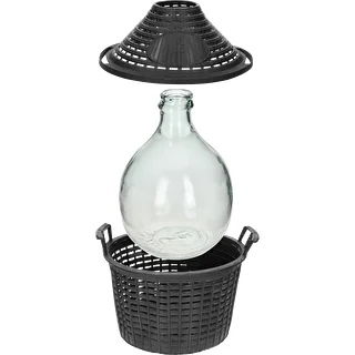 Damigiana per vino 5 L con cestello in plastica – photo 4