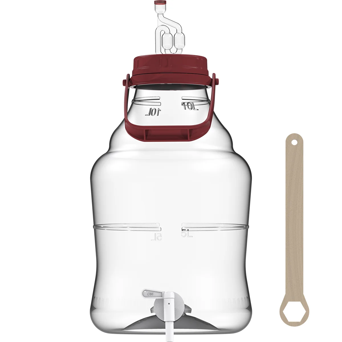 Damigiana 10 L con maniglia e rubinetto