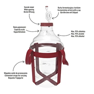 Damigiana per vino leggera e infrangibile con cinghie, 25 L – photo 4