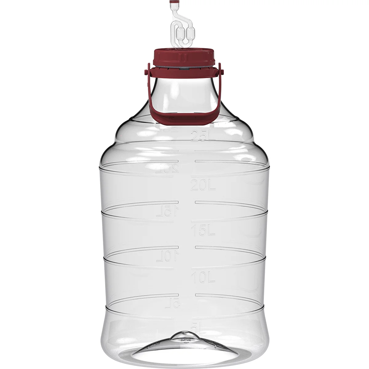 Damigiana per vino leggera, infrangibile, con maniglia, 25 L