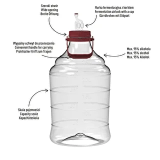 Damigiana per vino leggera, infrangibile, con maniglia, 25 L – photo 4
