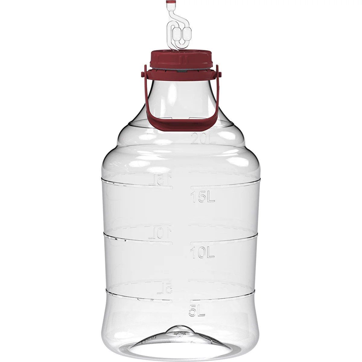 Damigiana per vino leggera e infrangibile con maniglia, 20 L