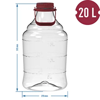 Damigiana per vino leggera e infrangibile con maniglia, 20 L – photo 5