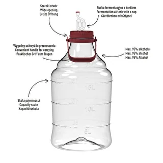 Damigiana per vino leggera e infrangibile con maniglia, 20 L – photo 3